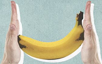 La taille du pénis pour l'exemple d'une banane